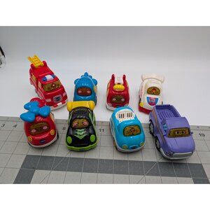 Vtech Go Smart Vehicle Race Car Helicopter Fire Truck Convertible Plane Lot of 8